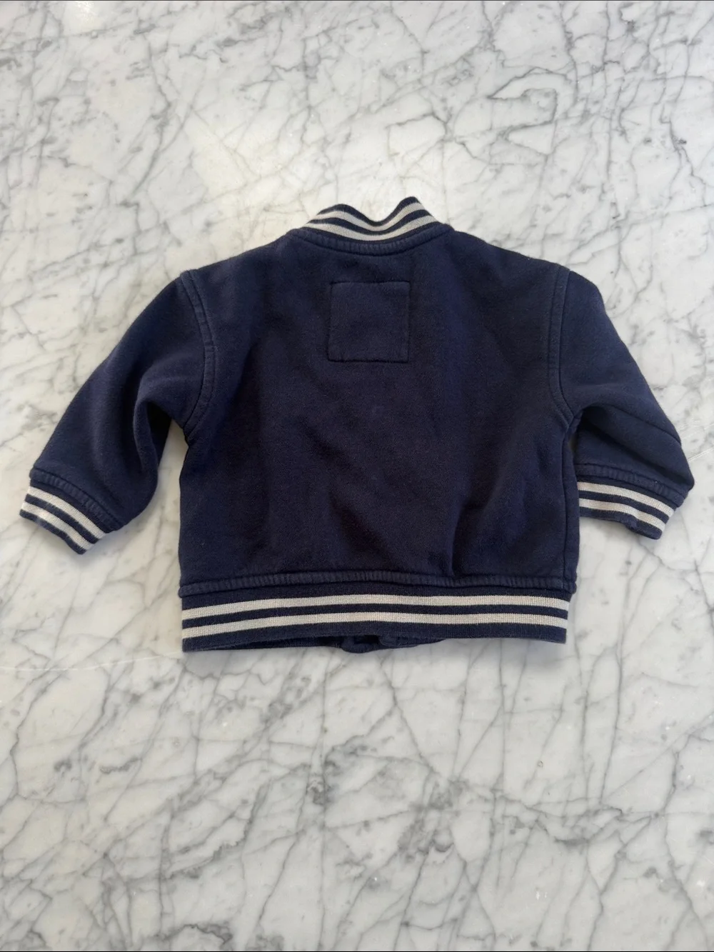 Gap Sz 6-12 Mo Varsity Jacket Navy Blue Kids